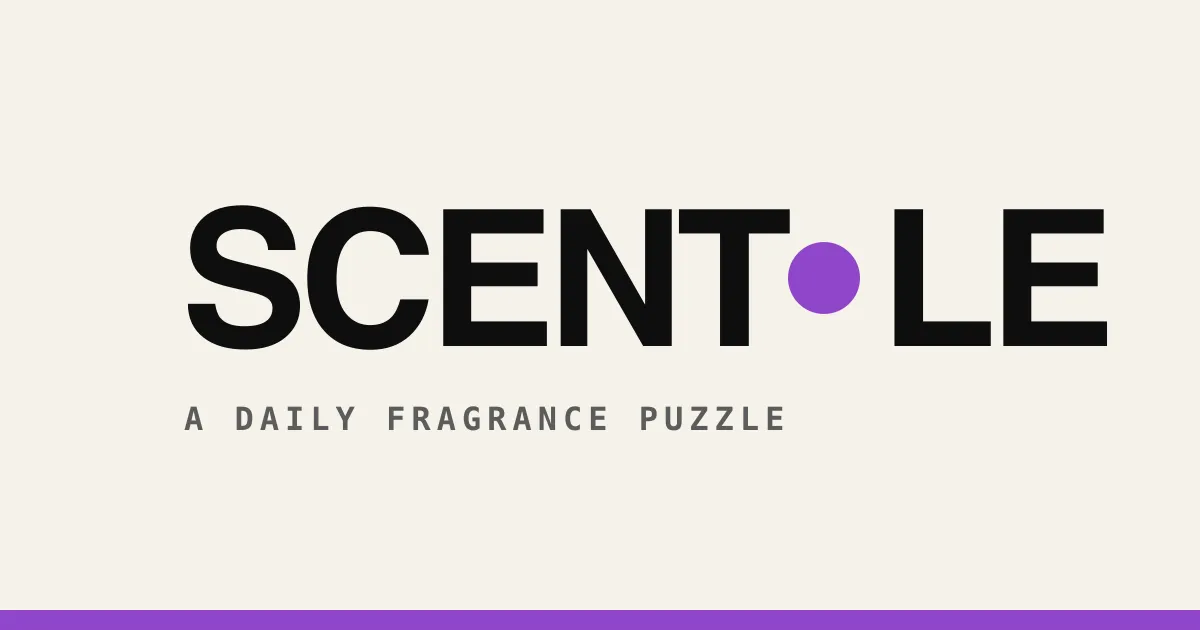 The Scentle title card: A daily fragrance puzzle