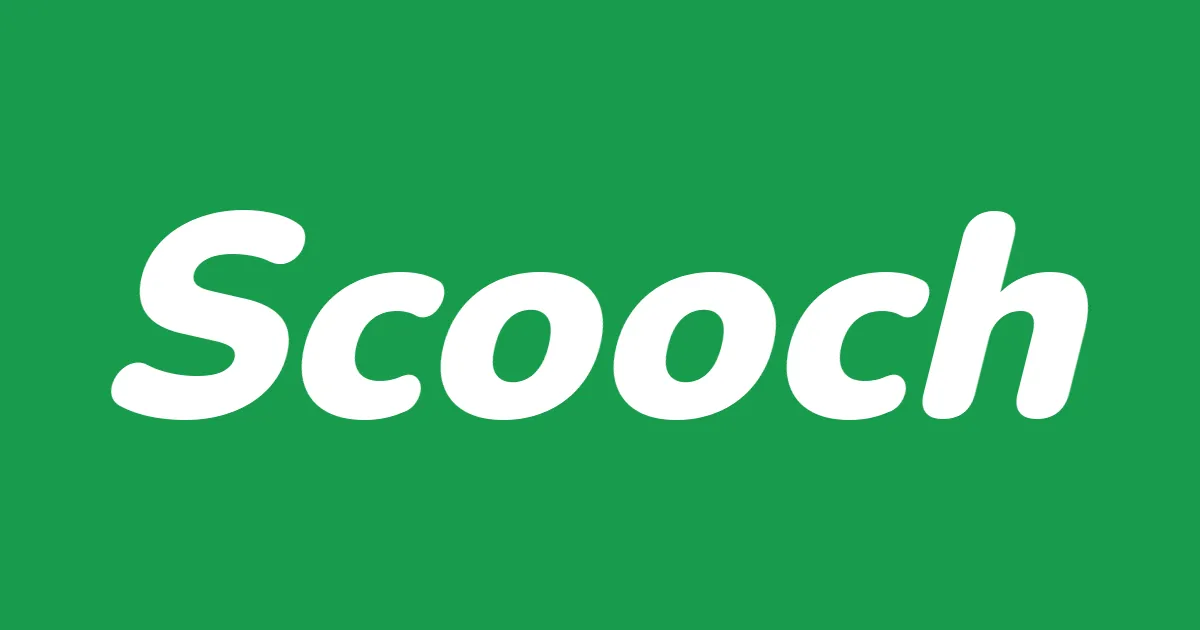 The Scooch logo in white on green