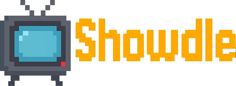 The Showdle logo: a pixel-art television with antennas beside the word Showdle in orange pixel letters