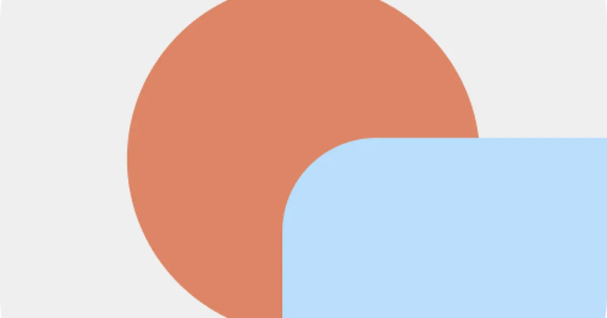 The Cover Story icon: an orange circle partly covered by a blue rounded shape