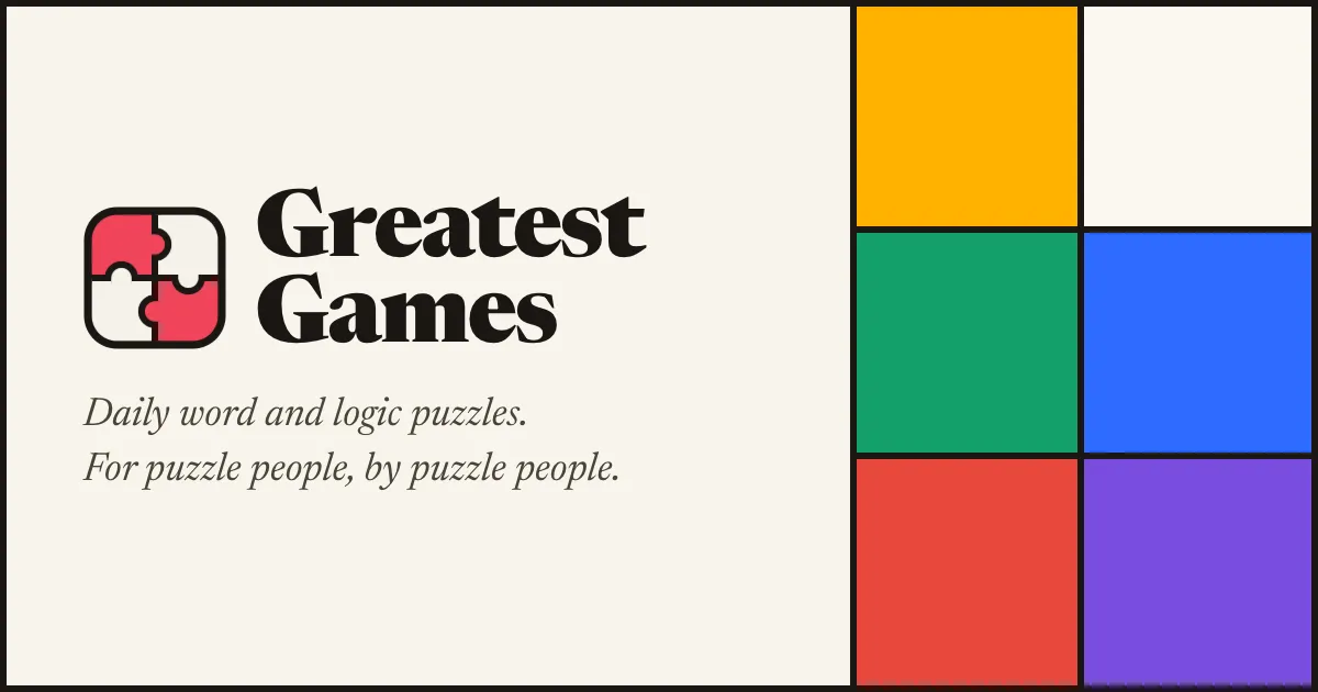 Greatest Games, daily word and logic puzzles (Slideword is one of its games)