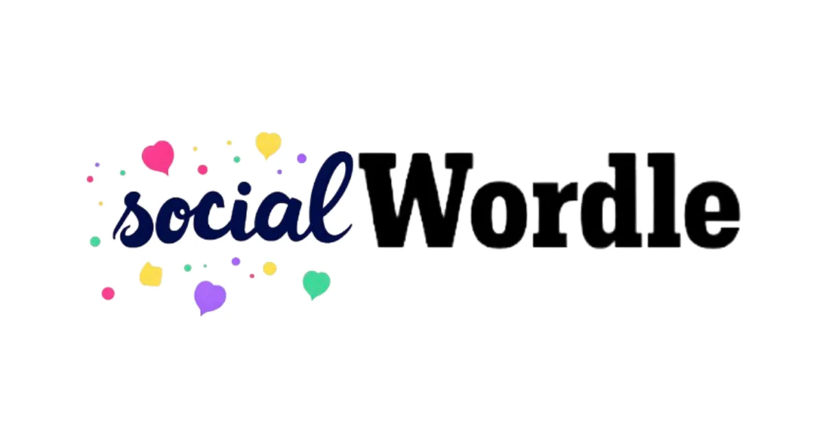 The Social Wordle logo: the words social Wordle with coloured hearts and dots