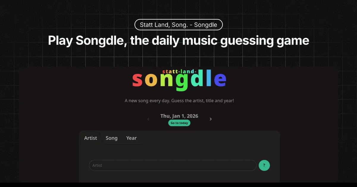 Songdle share image from Statt Land, Song