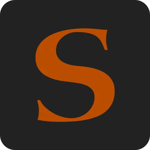 Souldle's own icon: an orange S on a dark grey square