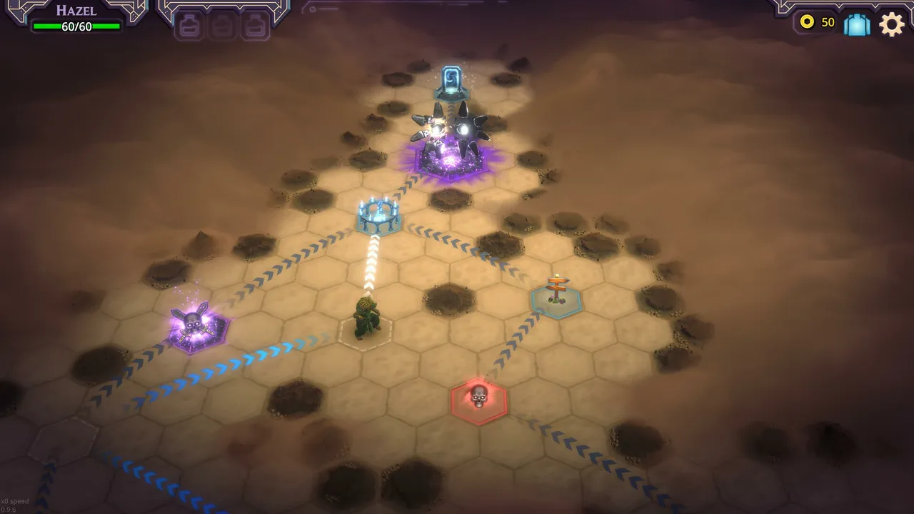 SpellRogue screenshot of the wizard facing enemies