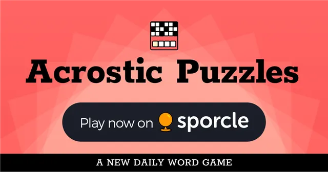 Sporcle Daily Acrostic share image