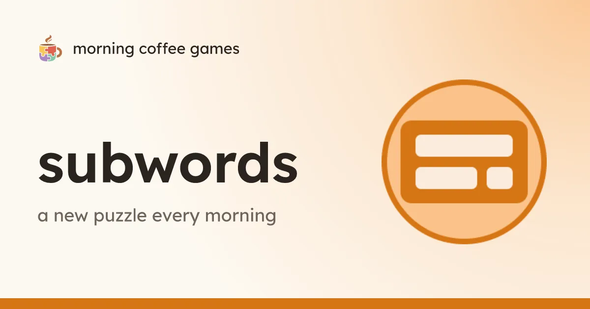 subwords share card: the subwords name and its orange icon with the line a new puzzle every morning