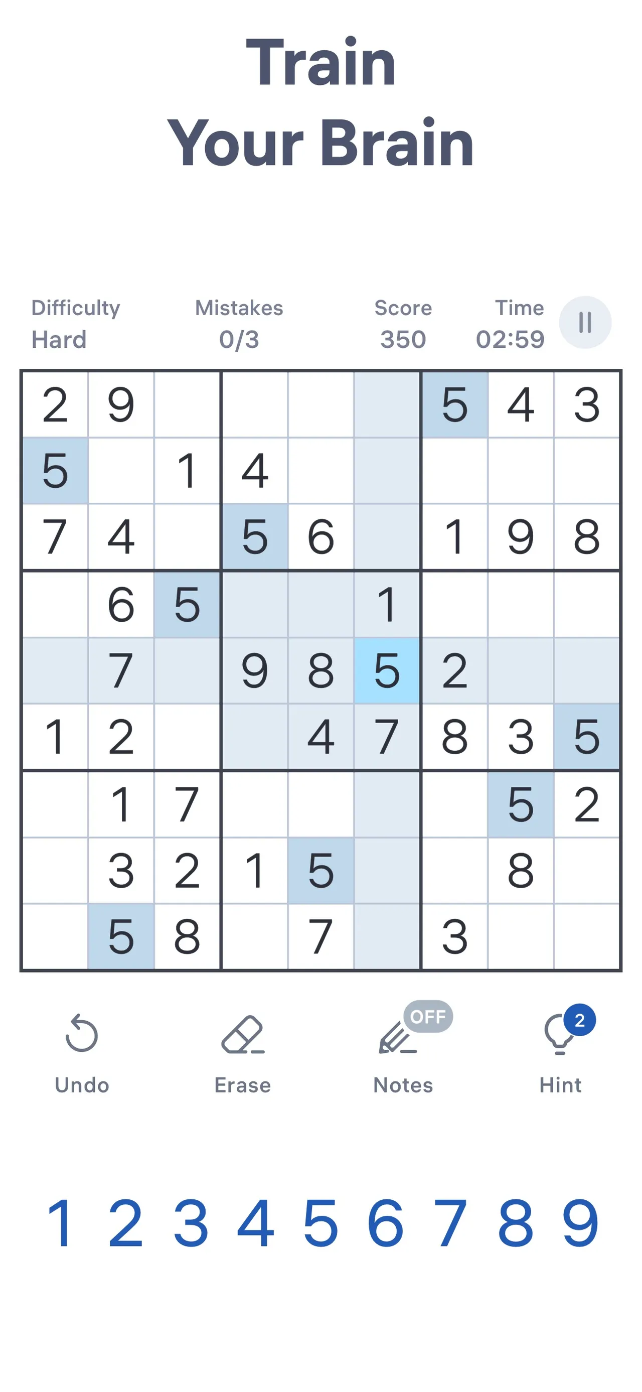 Sudoku.com app screen