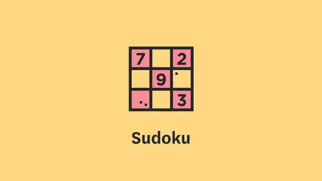 Observador's Sudoku card: a small sudoku grid with pink cells holding 7, 2, 9 and 3 above the word Sudoku on a yellow background