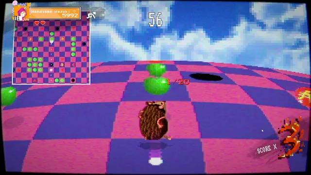 SUPER 56 screenshot of a one-button mini-game