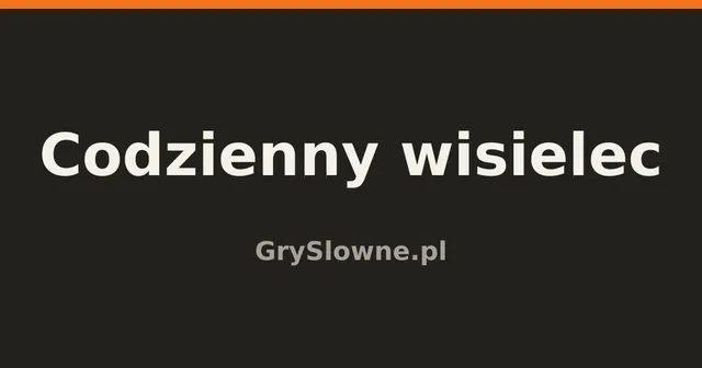 The GrySlowne.pl title card for its daily hangman game