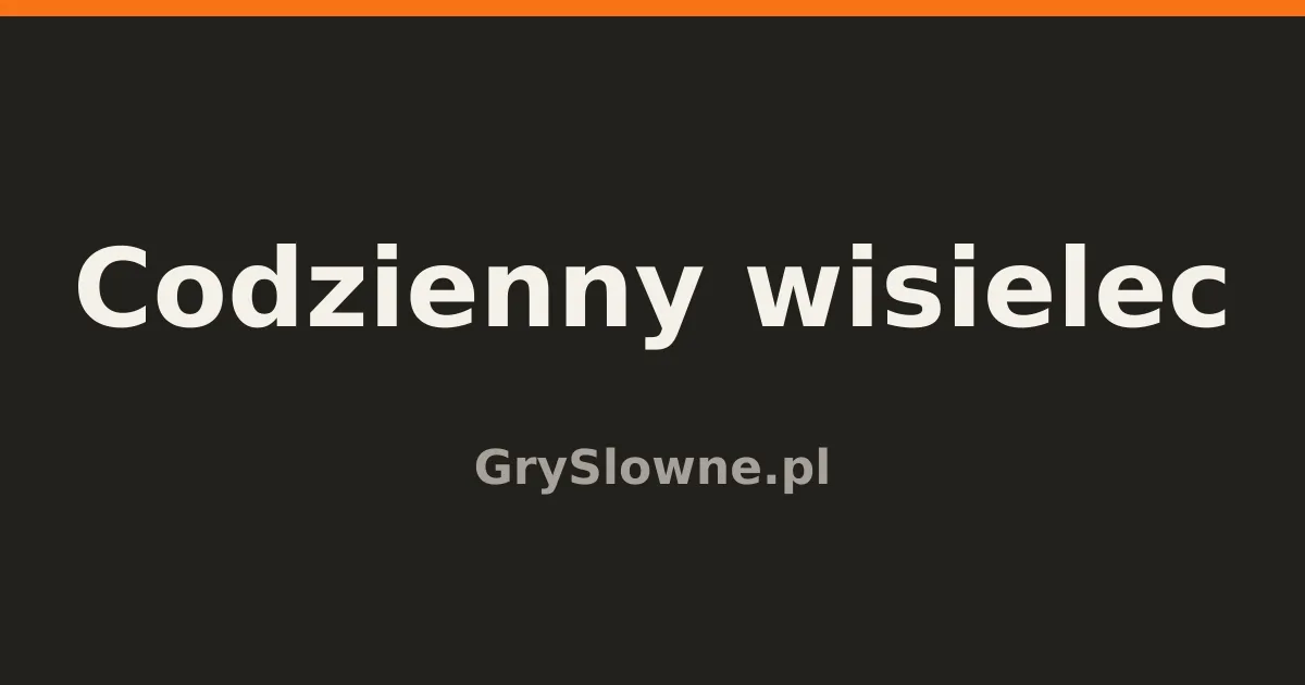 The GrySlowne.pl title card for its daily hangman game