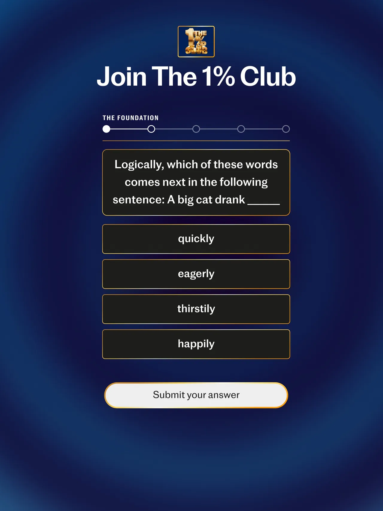 A question from The 1% Club in Telegraph Puzzles