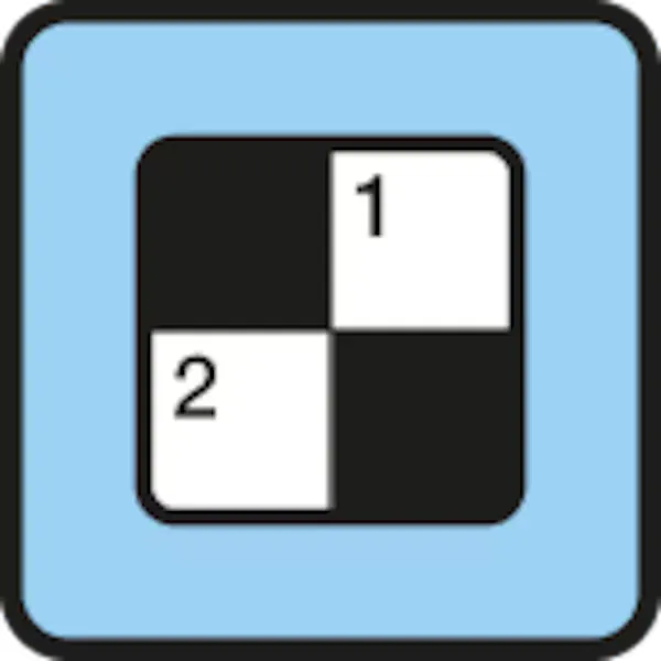 The Daily Eight logo: a small black and white crossword grid with squares numbered 1 and 2 on a light blue tile
