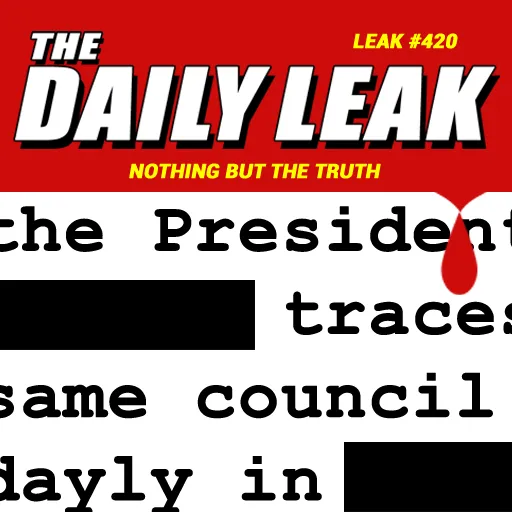 The Daily Leak icon: a red newspaper masthead above a redacted sentence