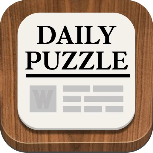 The Daily Puzzle app icon: a newspaper page reading DAILY PUZZLE on a wooden board