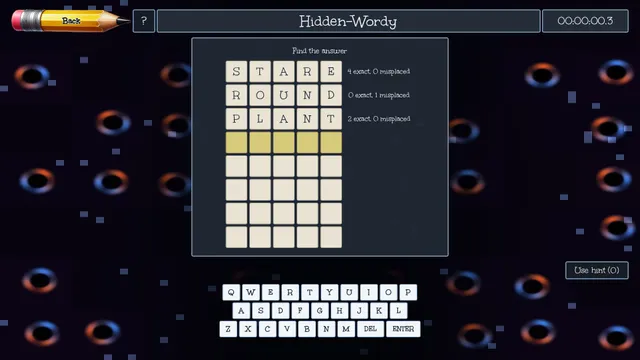 The Daily: a school desk with a word puzzle board