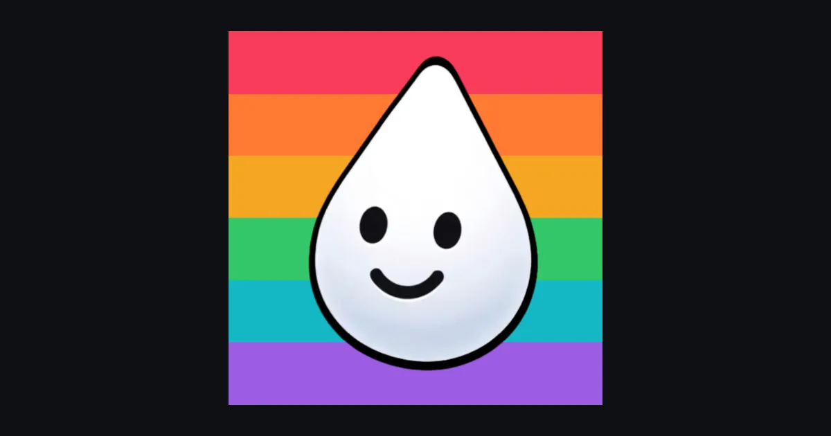 The TierDrop logo: a smiling white drop on stripes in the tier colours