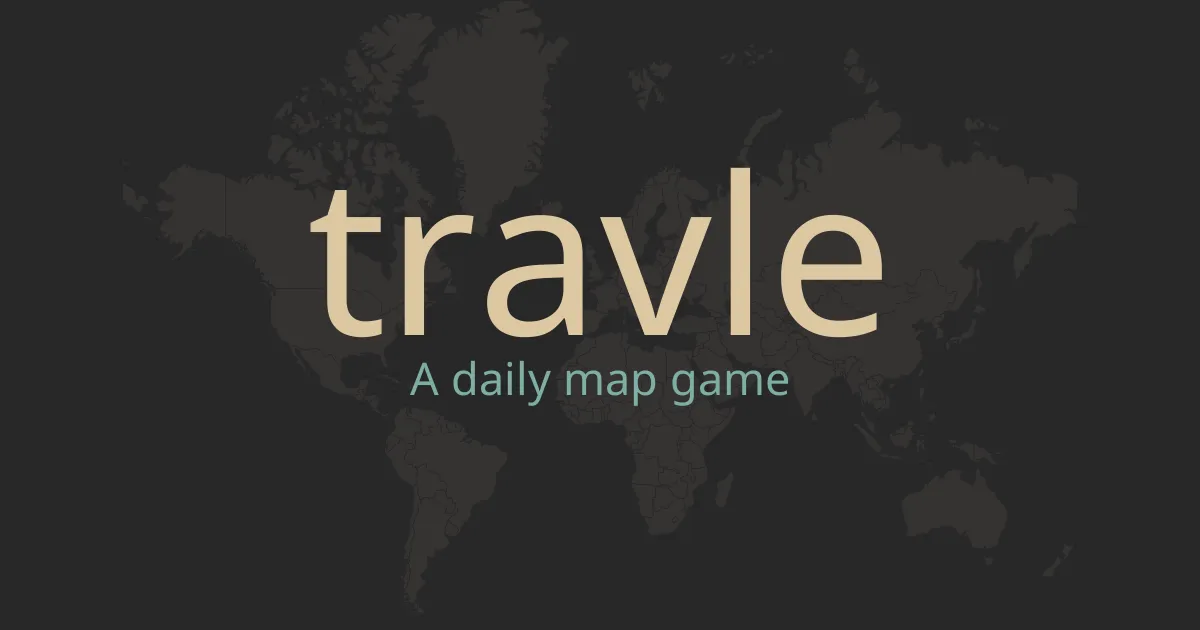 Travle preview showing a route of countries on a map
