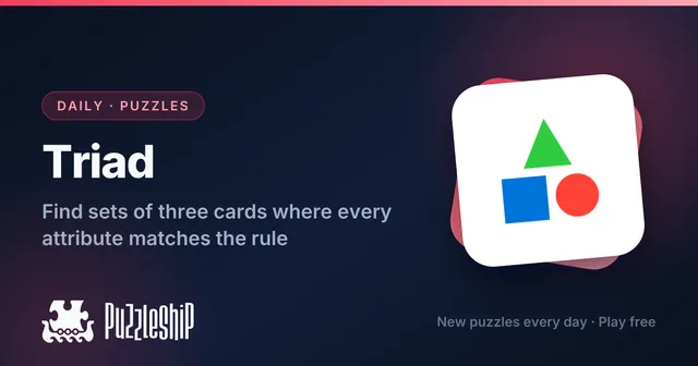 Triad daily puzzles on Puzzleship