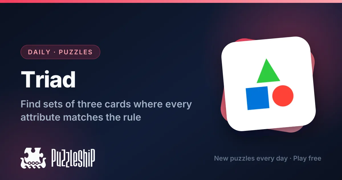 Triad daily puzzles on Puzzleship