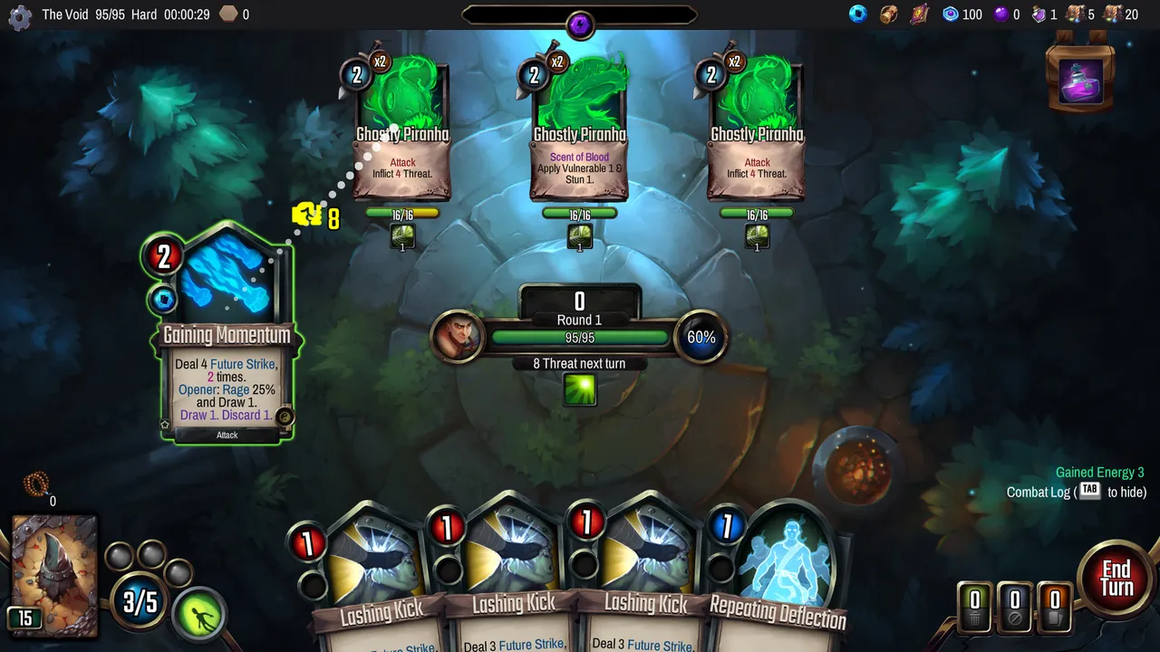 Vault of the Void screenshot of deck building between battles