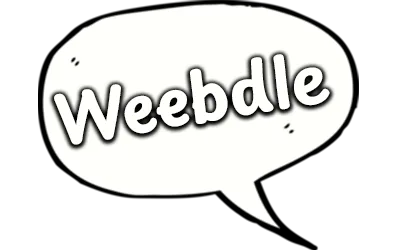 The Weebdle logo in a comic speech bubble