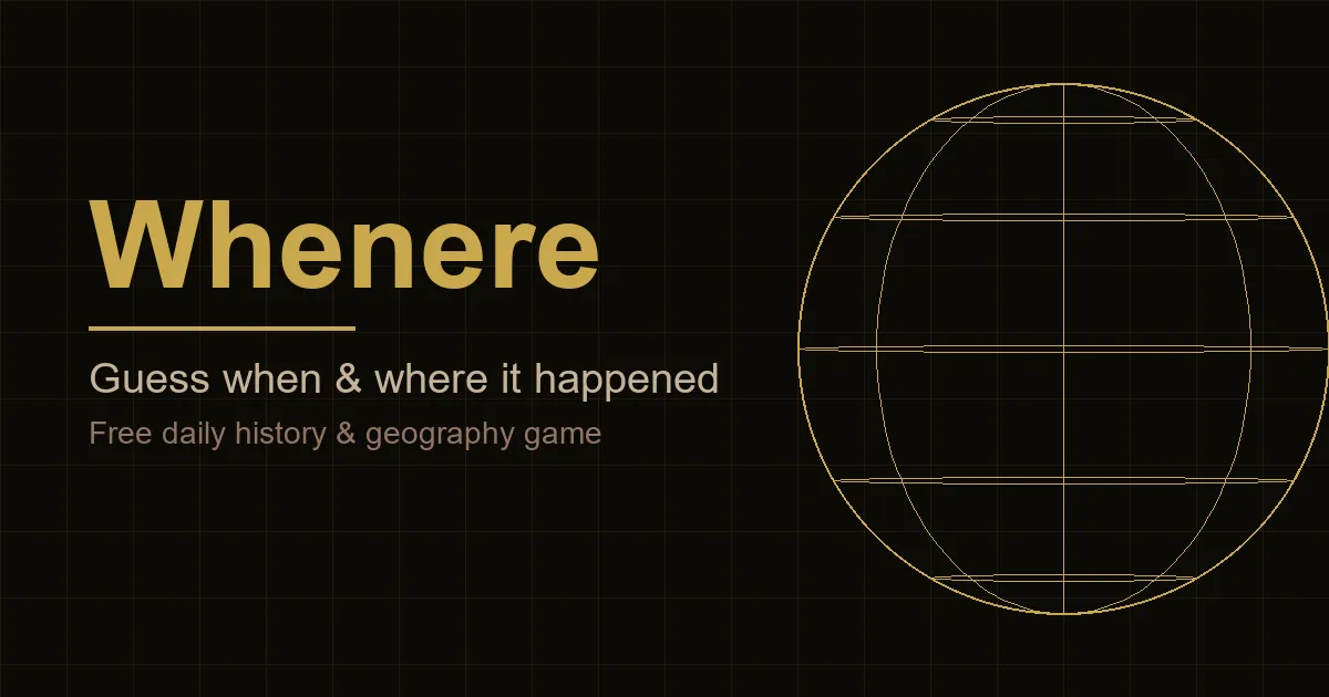 Whenere share image: guess when and where historical events happened