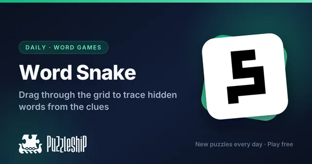 Word Snake daily puzzles on Puzzleship