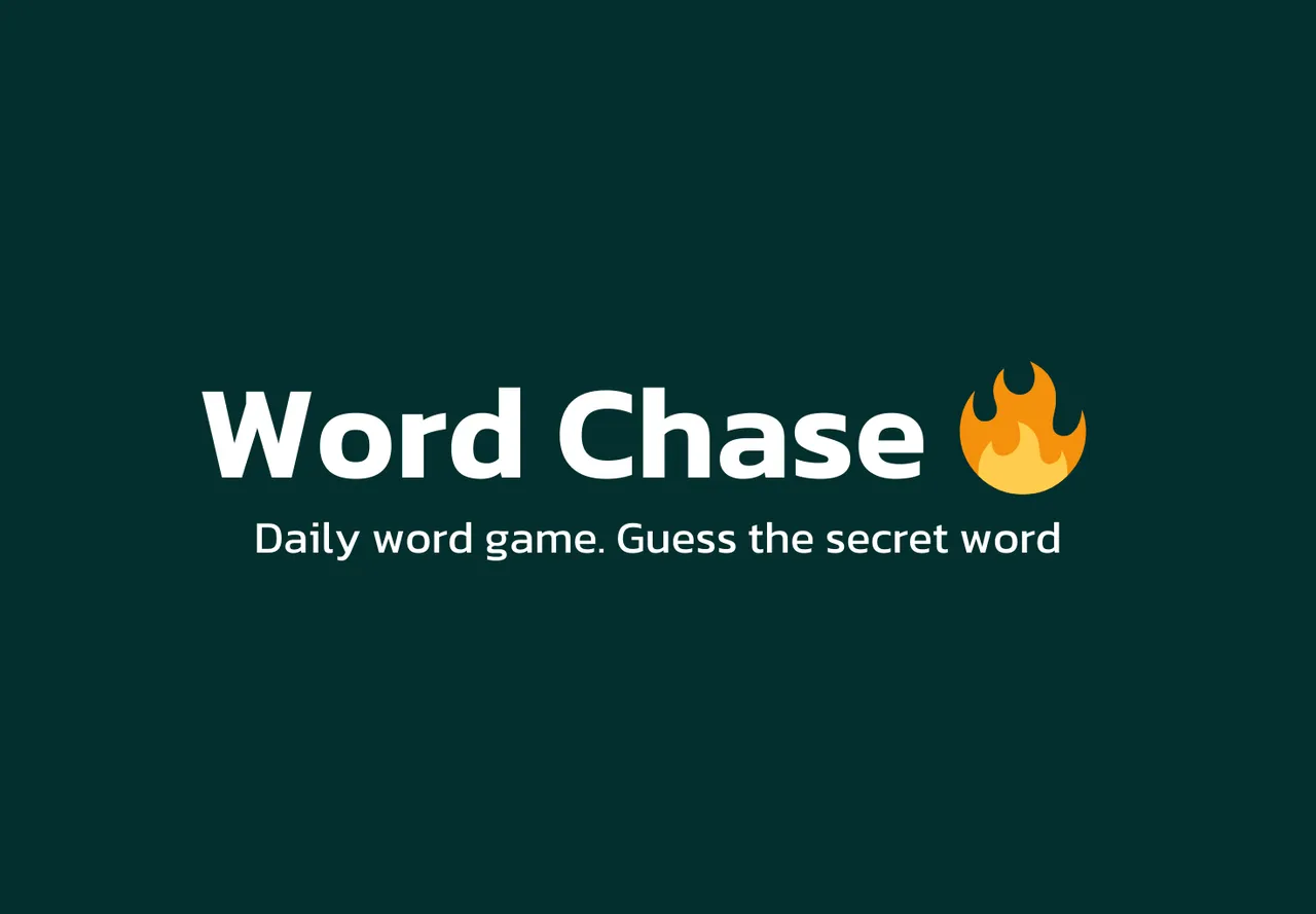 The game's cover picture under its old name, Word Chase, with the line Daily word game. Guess the secret word