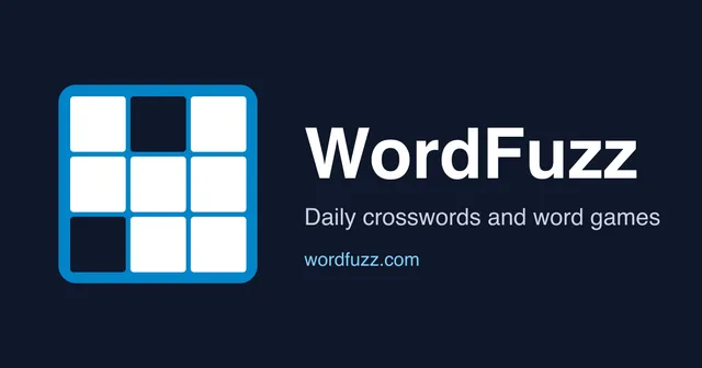 The WordFuzz card: a small crossword grid icon beside Daily crosswords and word games