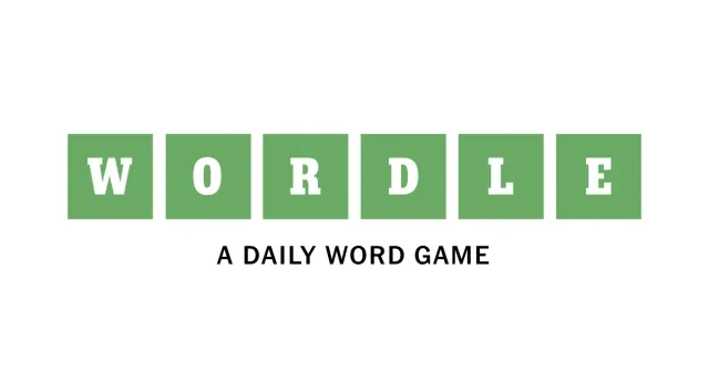 The Wordle logo with its grid of green, yellow and grey tiles