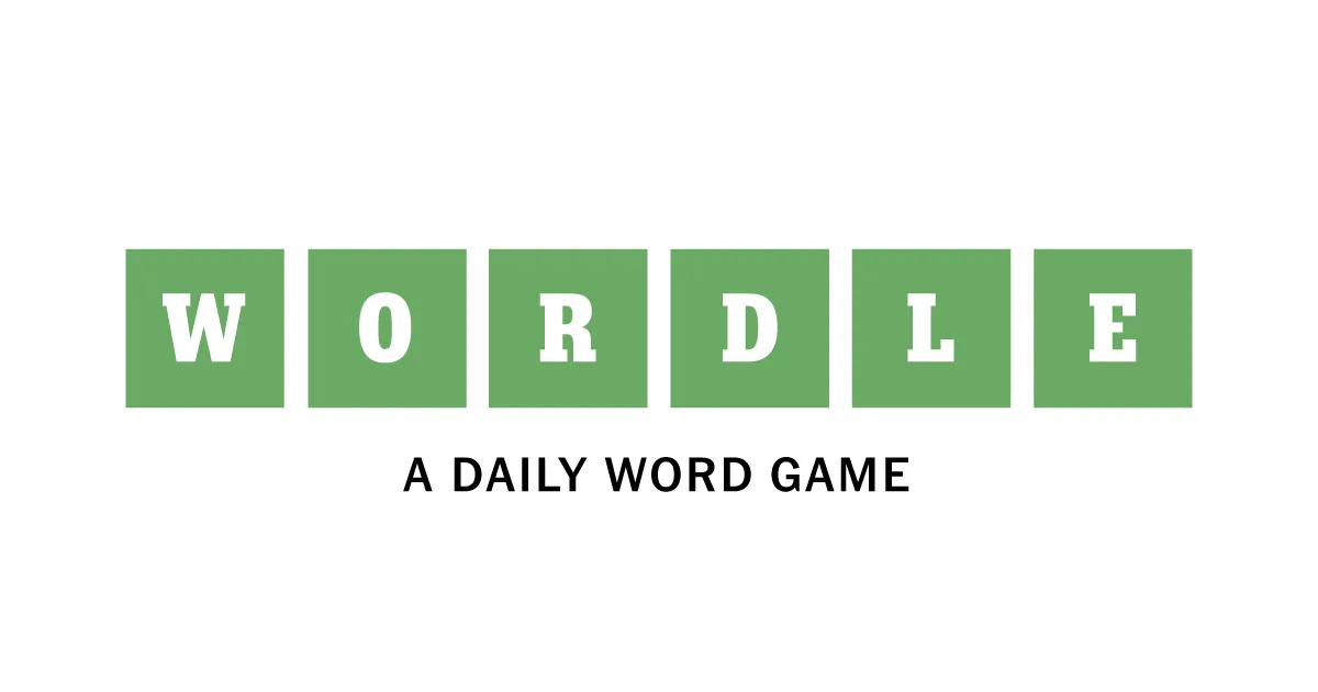 The Wordle logo with its grid of green, yellow and grey tiles