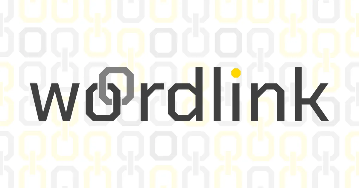 The WordLink title card with a chain link in the letter O