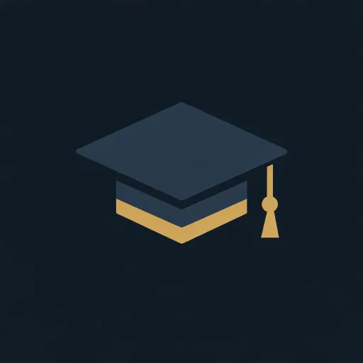 The Yearbook icon: a navy and gold graduation cap on a dark background