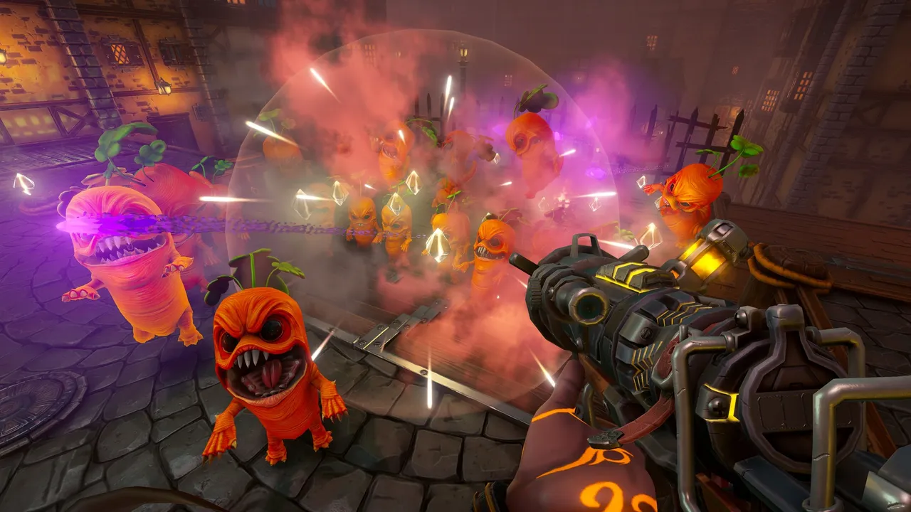 Ziggurat 2 screenshot of monsters in a dungeon room